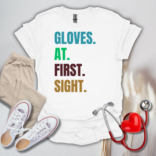 Gloves At First Sight Colored T-Shirt