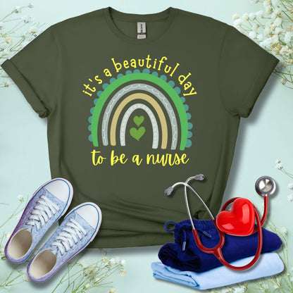 It's A Beautiful Day To Be A Nurse Color T-Shirt