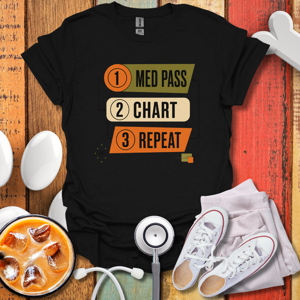 Med Pass Chart Repeat T-Shirt