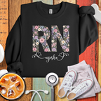 RN Floral Personalized Sweatshirt – Personalized Nurse Gift