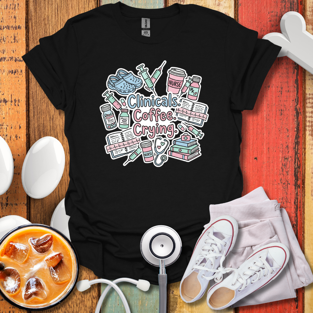 Clinical Coffee Crying T-Shirt