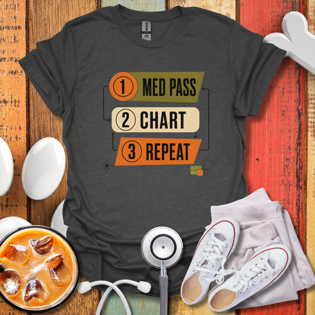 Med Pass Chart Repeat T-Shirt