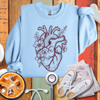Anatomical Heart Floral Sweatshirt