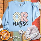 OR Nurse Cute Checkered Sweatshirt
