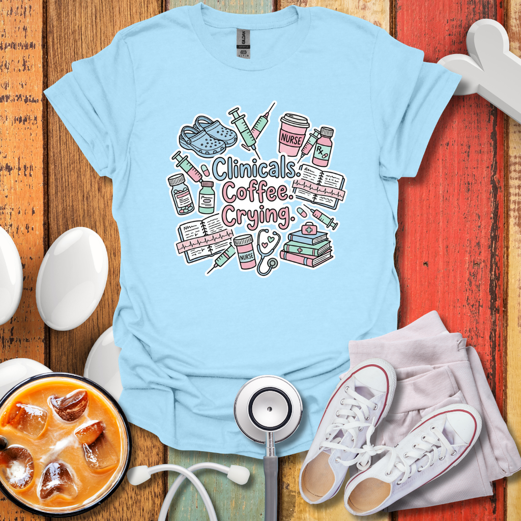 Clinical Coffee Crying T-Shirt