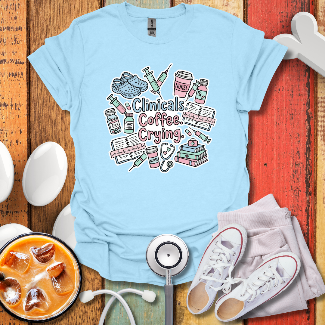 Clinical Coffee Crying T-Shirt