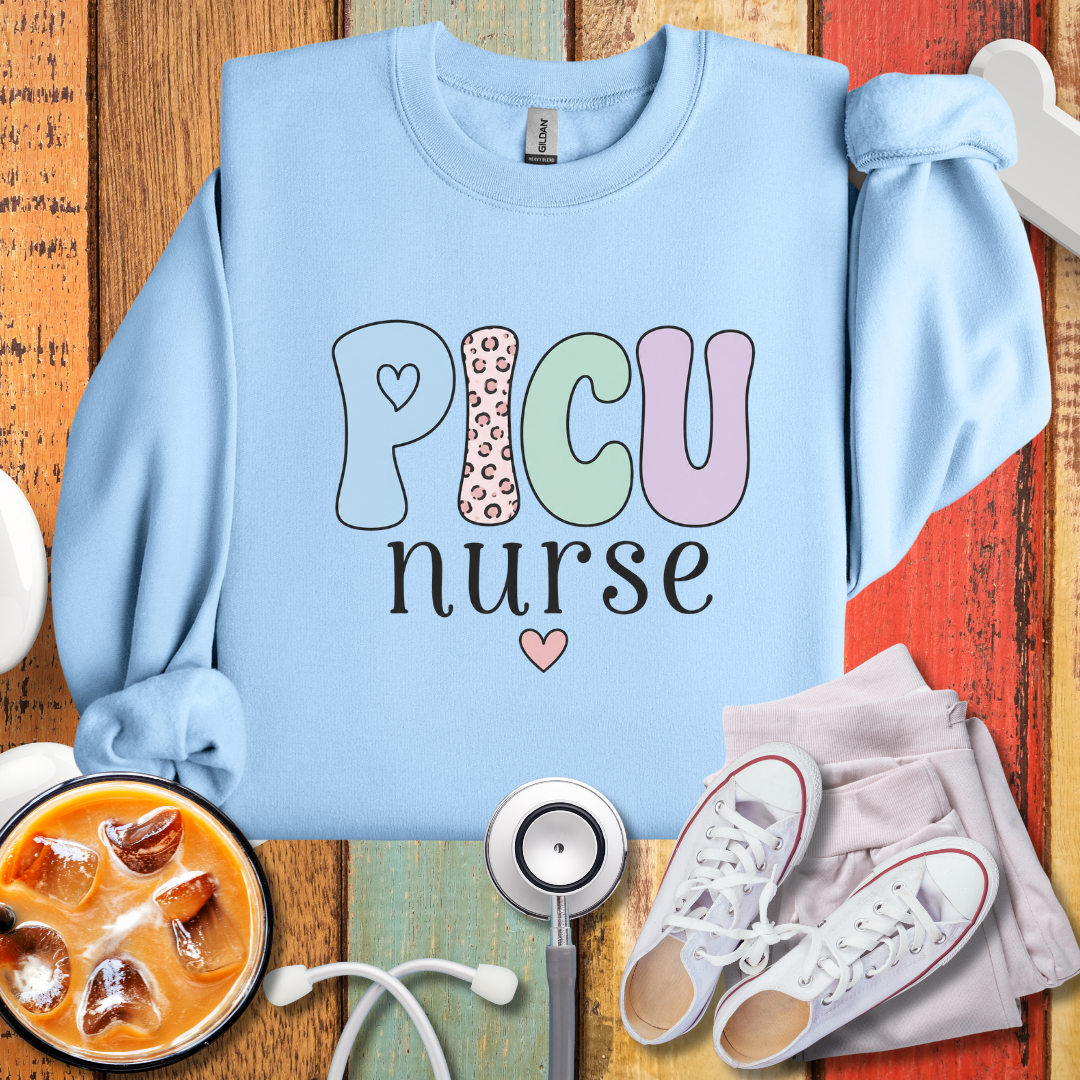 PICU Nurse Pastel Sweatshirt