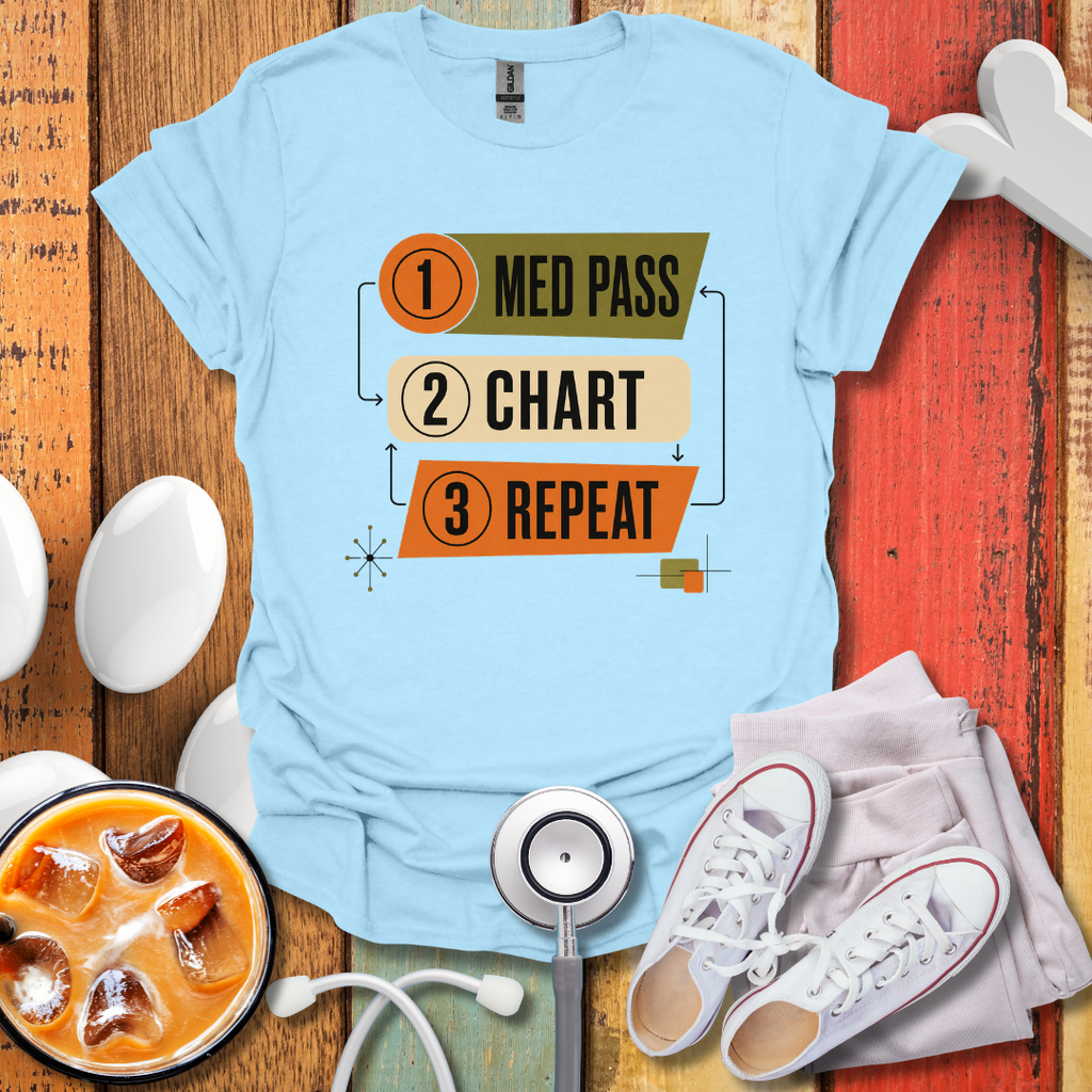 Med Pass Chart Repeat T-Shirt