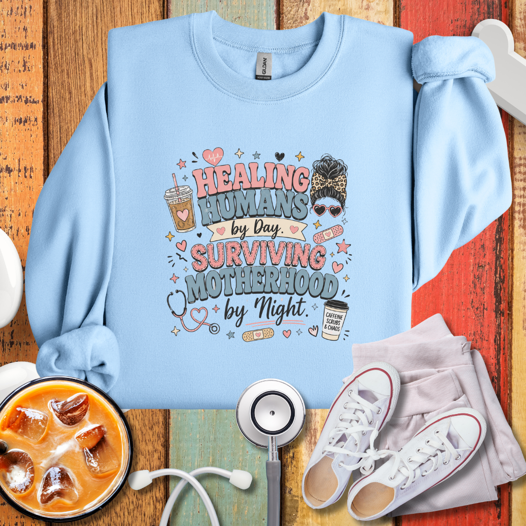 Surviving Motherhood By Night Sweatshirt
