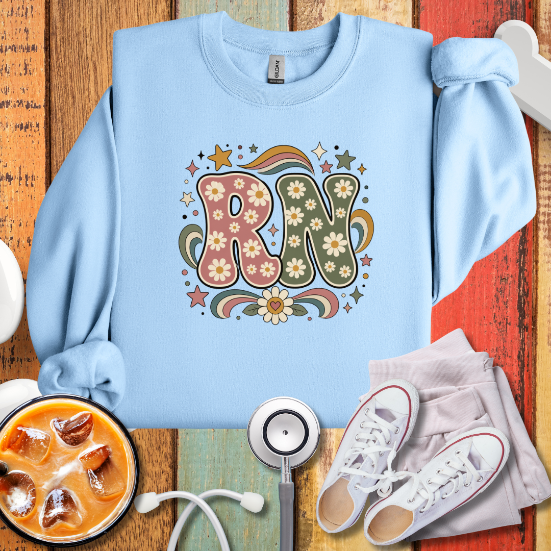 RN Cute Flowery Sweatshirt