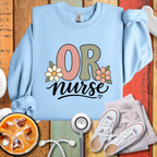 OR Nurse Floral Sweatshirt