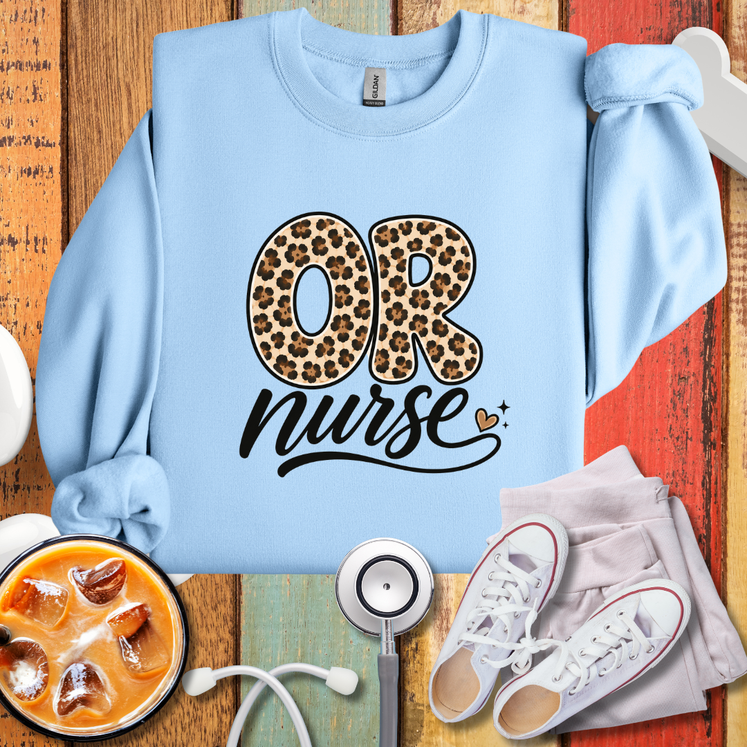 OR Nurse Leopard Print Sweatshirt