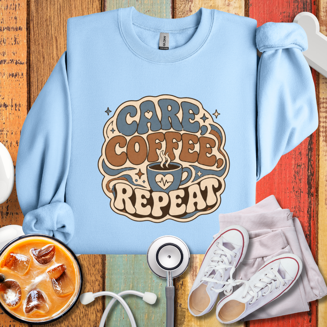 Care Coffee Repeat Sweatshirt