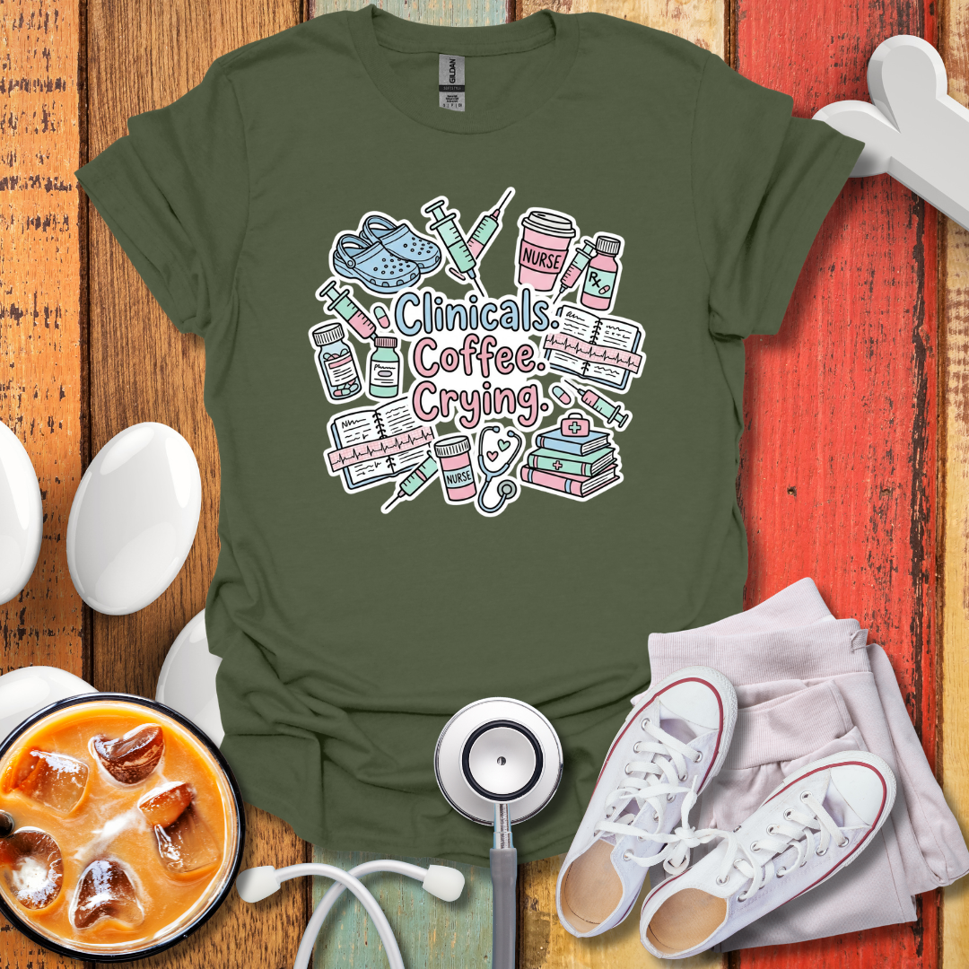 Clinical Coffee Crying T-Shirt