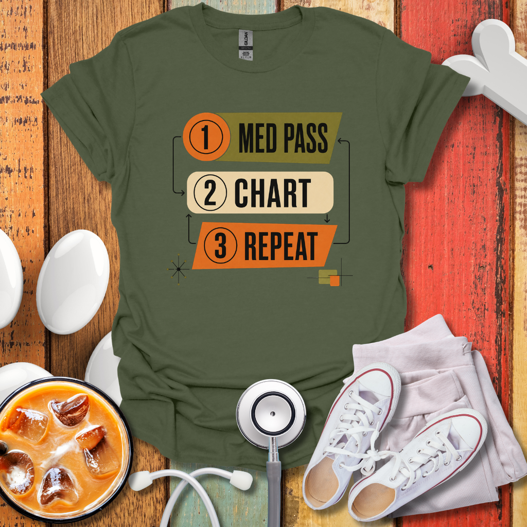 Med Pass Chart Repeat T-Shirt