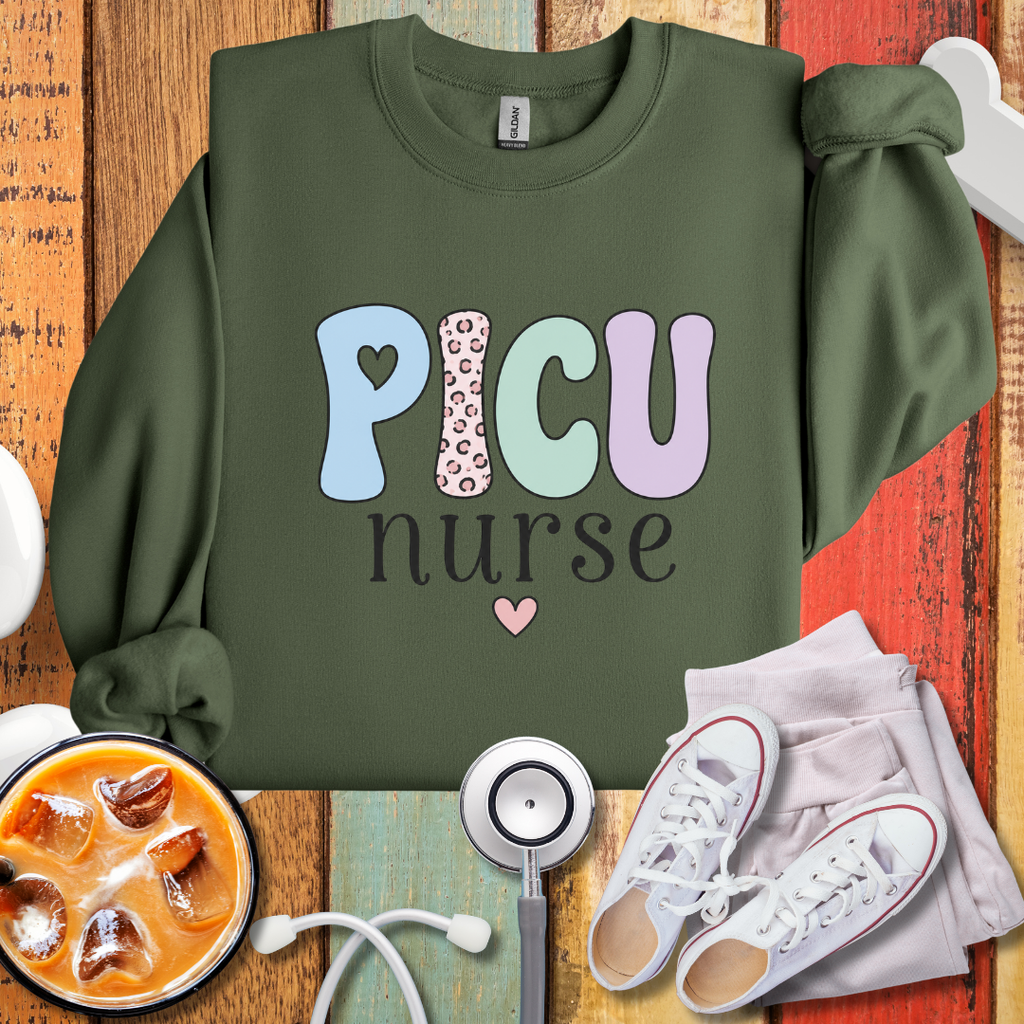 PICU Nurse Pastel Sweatshirt