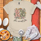 Custom Retro Floral "RN" Initial T-Shirt