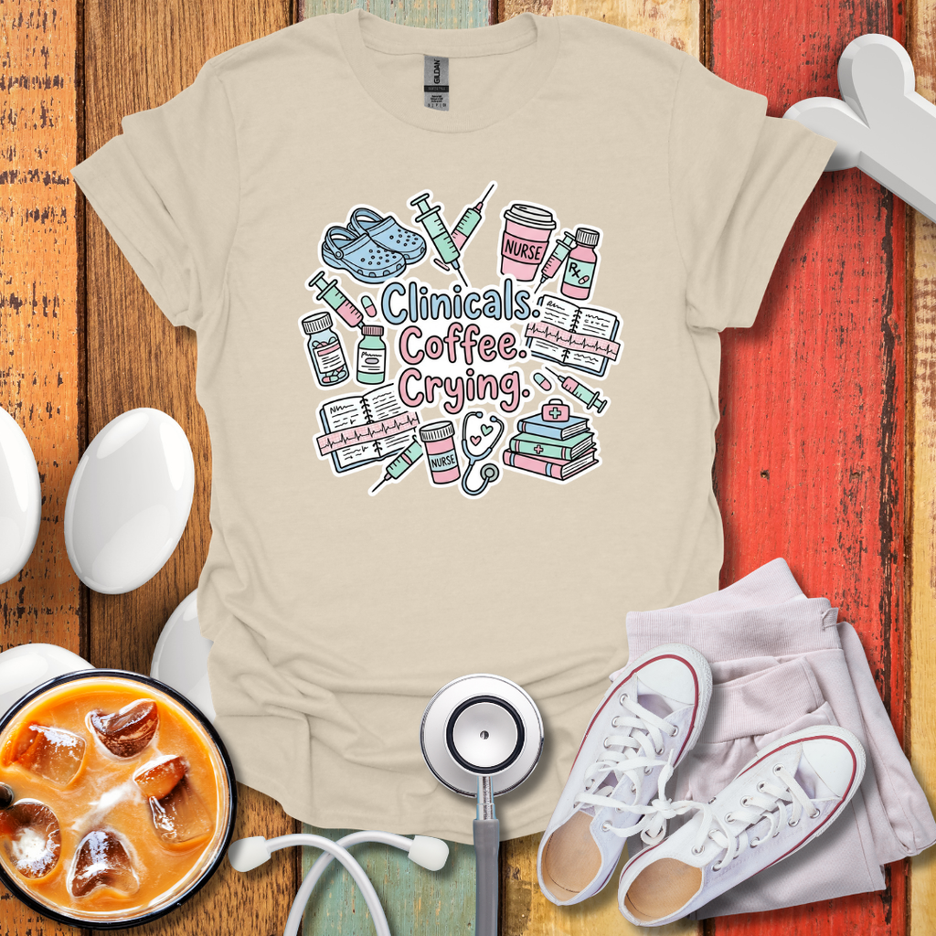 Clinical Coffee Crying T-Shirt