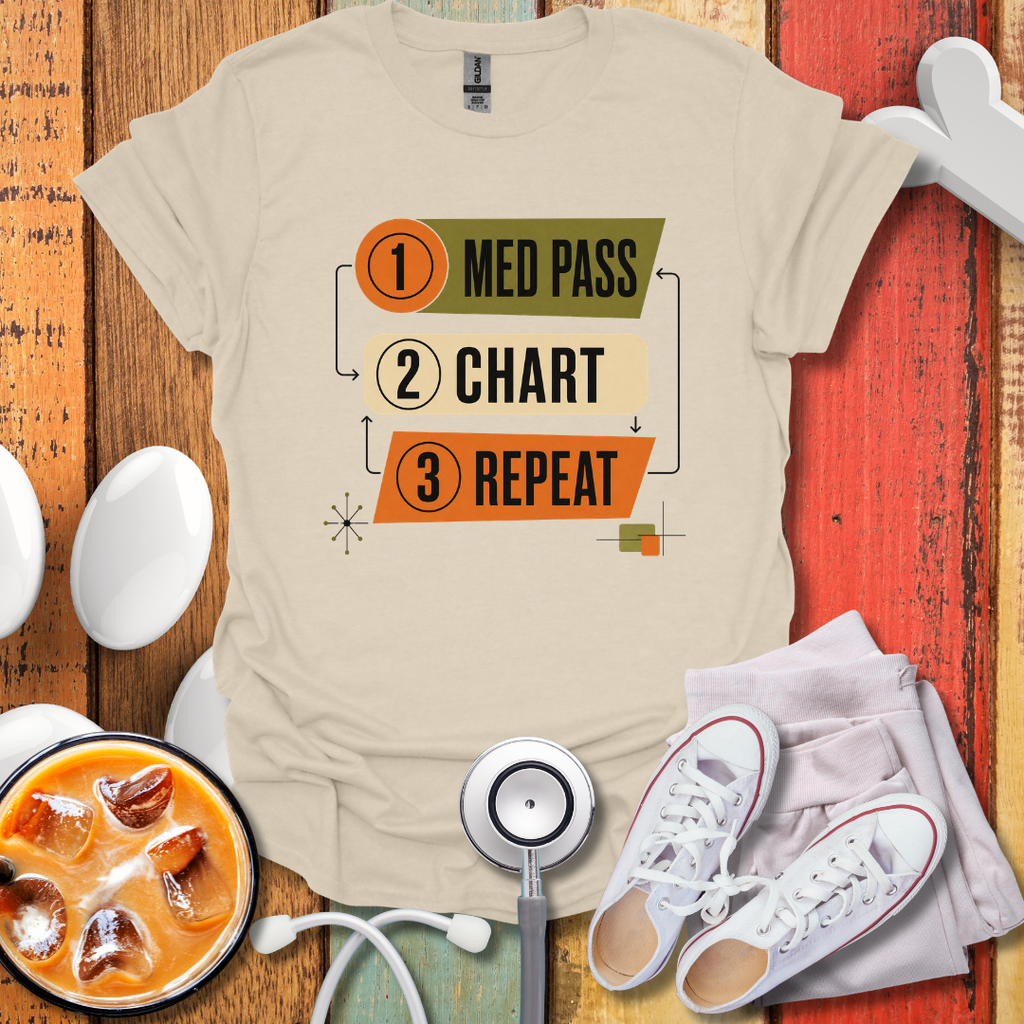Med Pass Chart Repeat T-Shirt