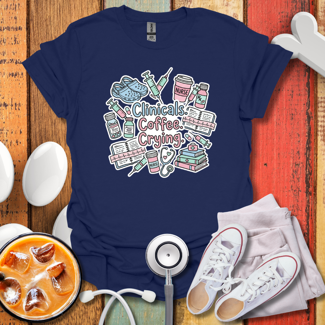 Clinical Coffee Crying T-Shirt