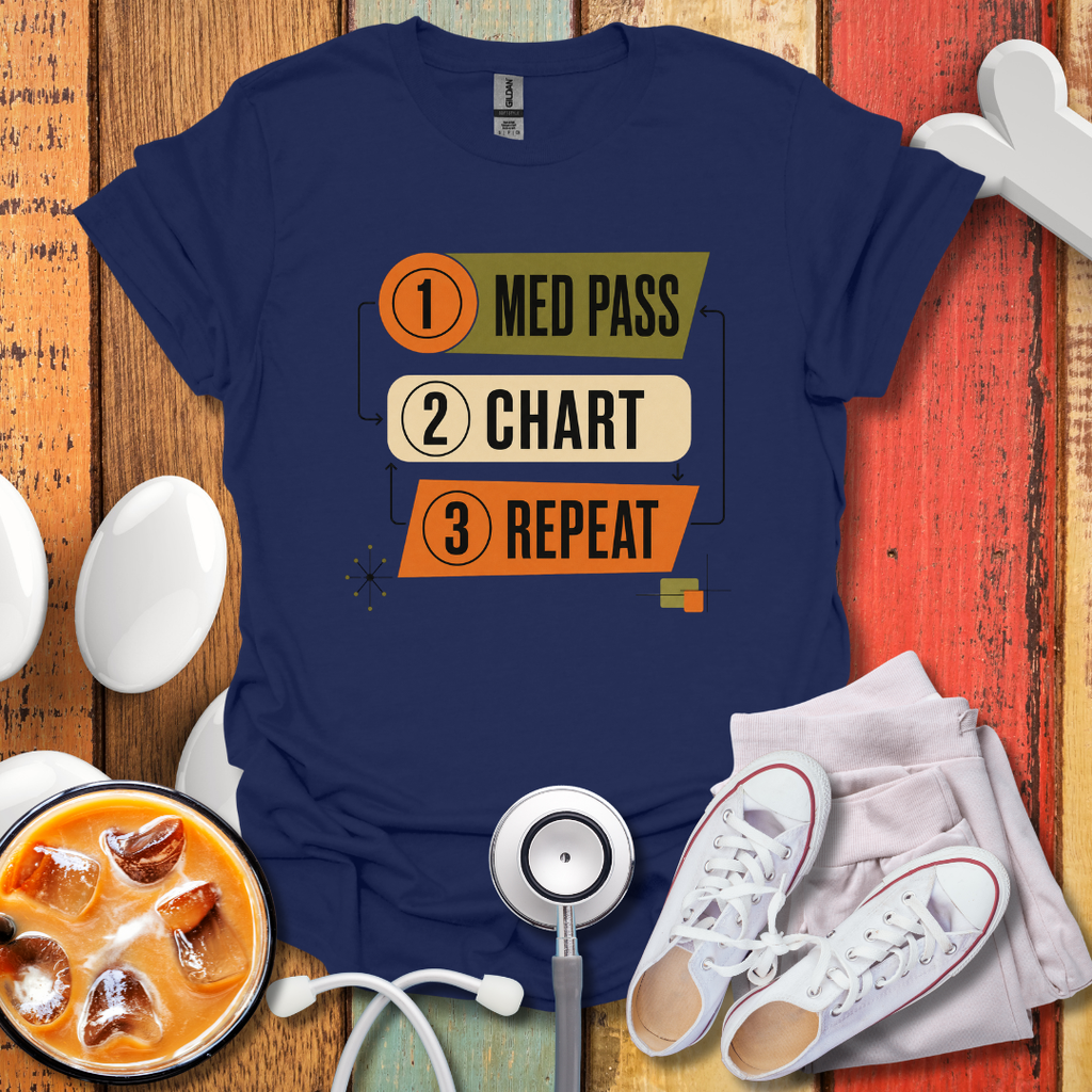 Med Pass Chart Repeat T-Shirt