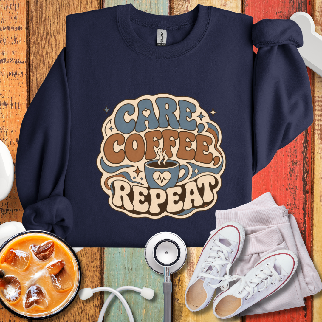 Care Coffee Repeat Sweatshirt