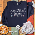 Registered Nurse Flowery Sweatshirt