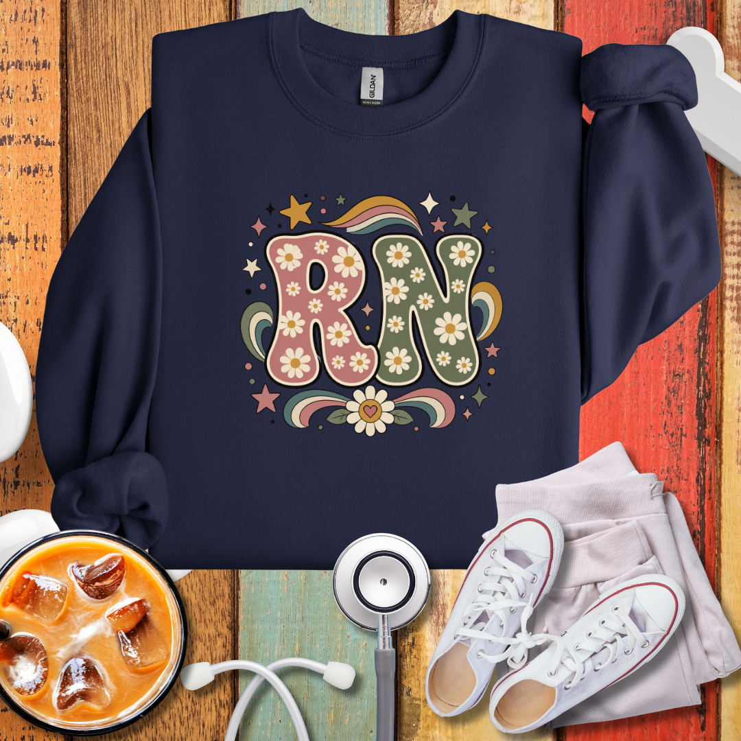 RN Cute Flowery Sweatshirt