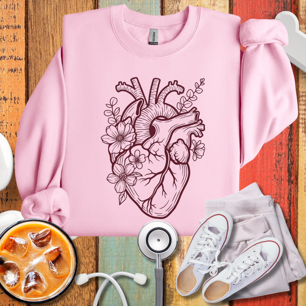 Anatomical Heart Floral Sweatshirt