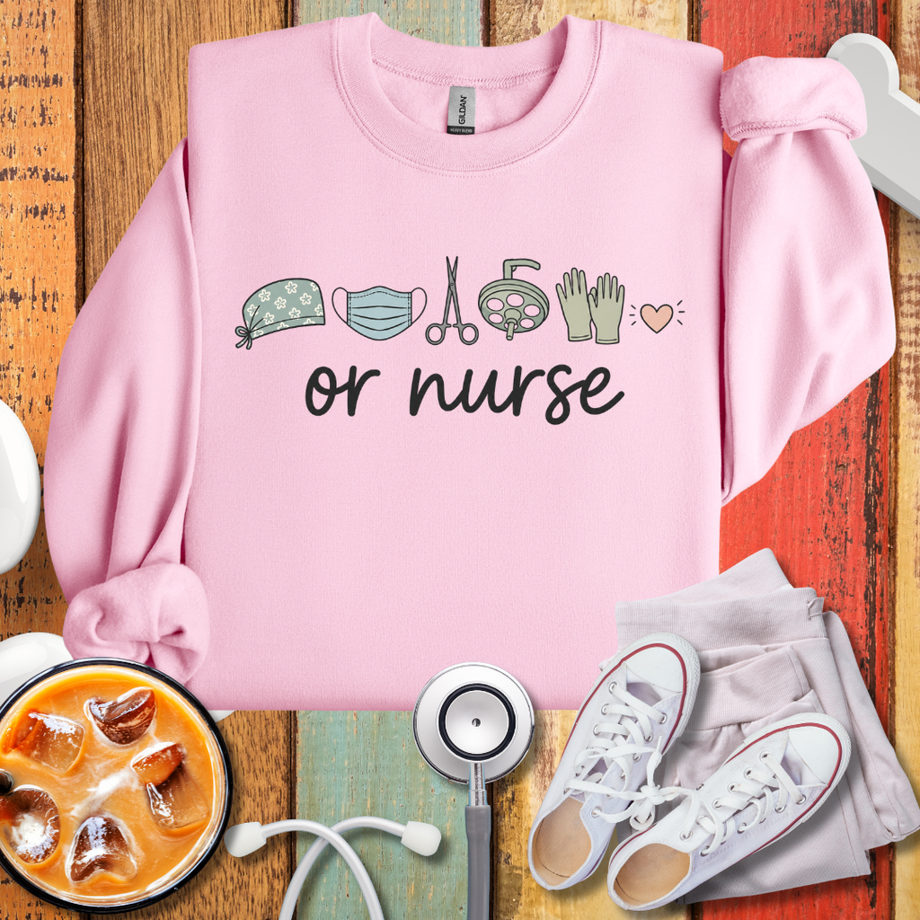 OR Nurse Cute Medical Icons Sweatshirt