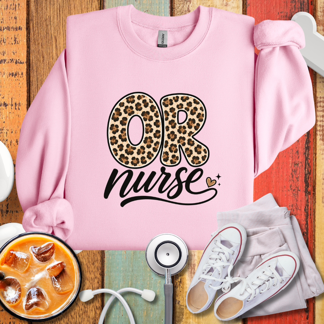 OR Nurse Leopard Print Sweatshirt