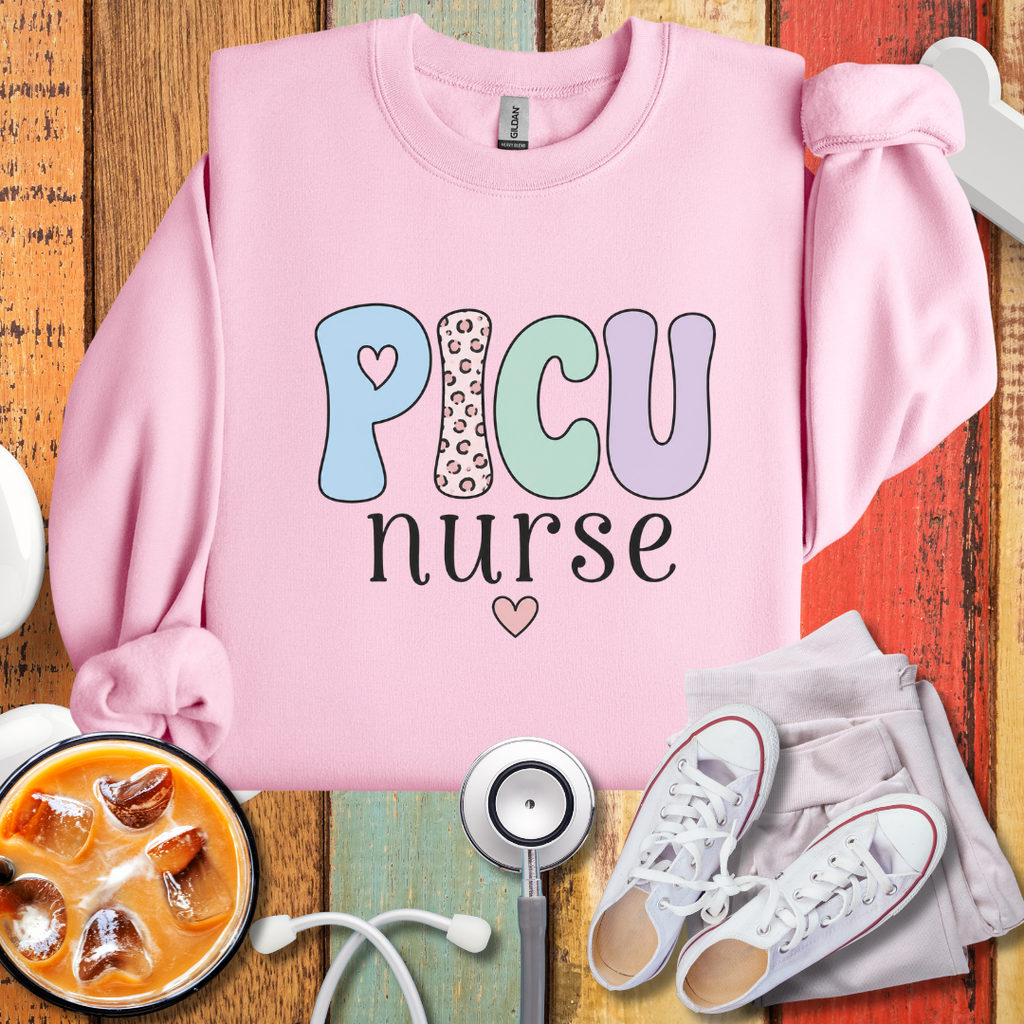 PICU Nurse Pastel Sweatshirt