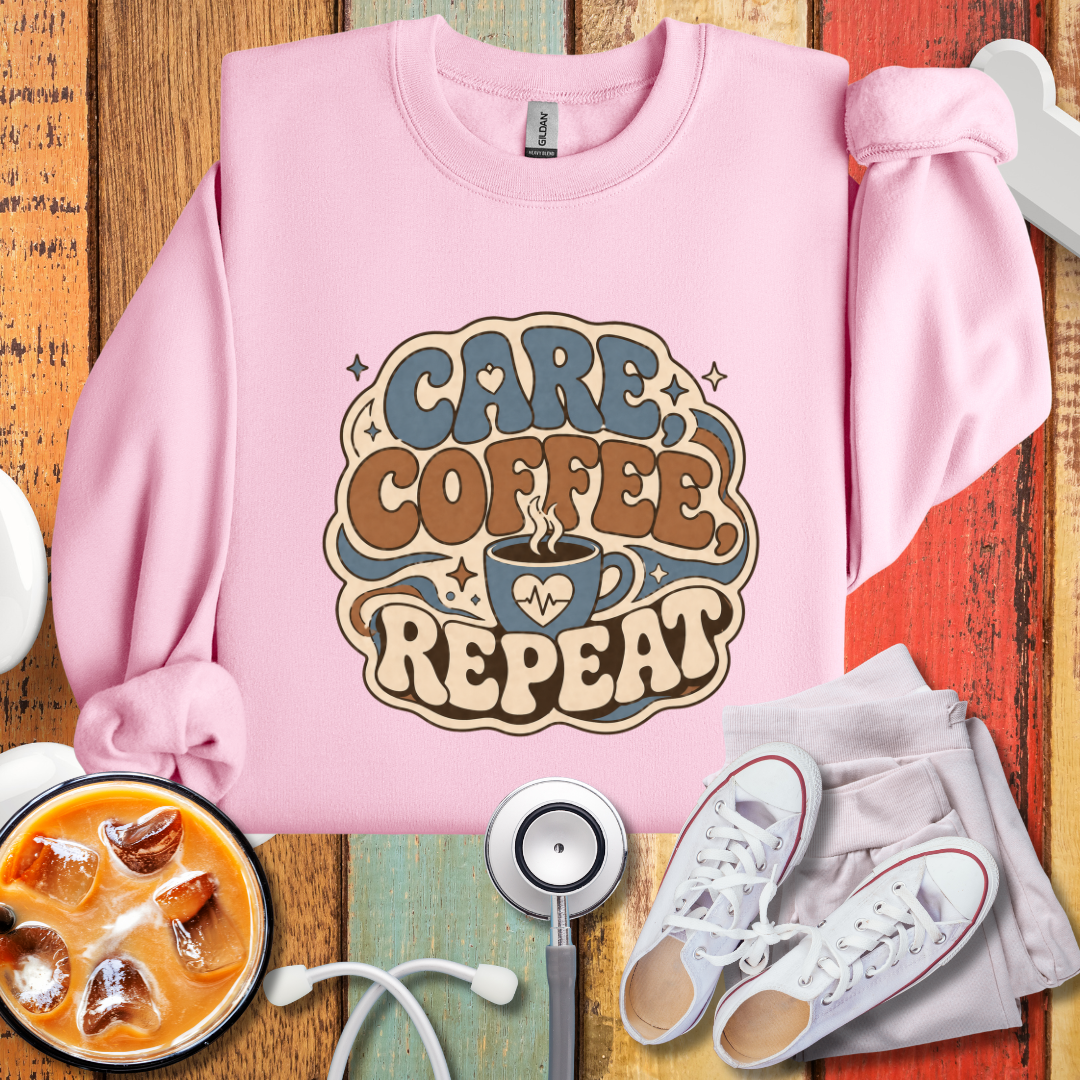 Care Coffee Repeat Sweatshirt