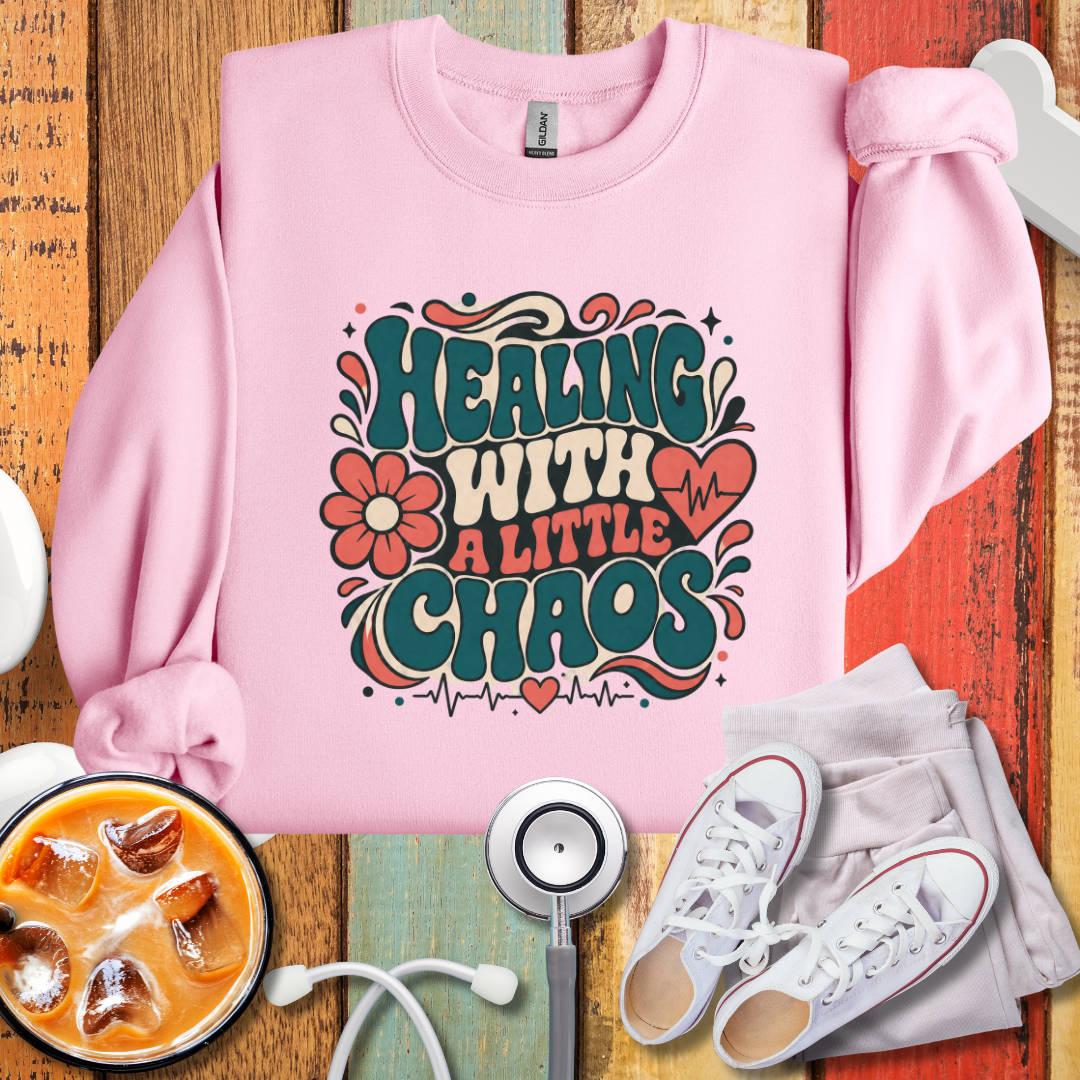 Healing With a Little Chaos Crewneck Sweatshirt