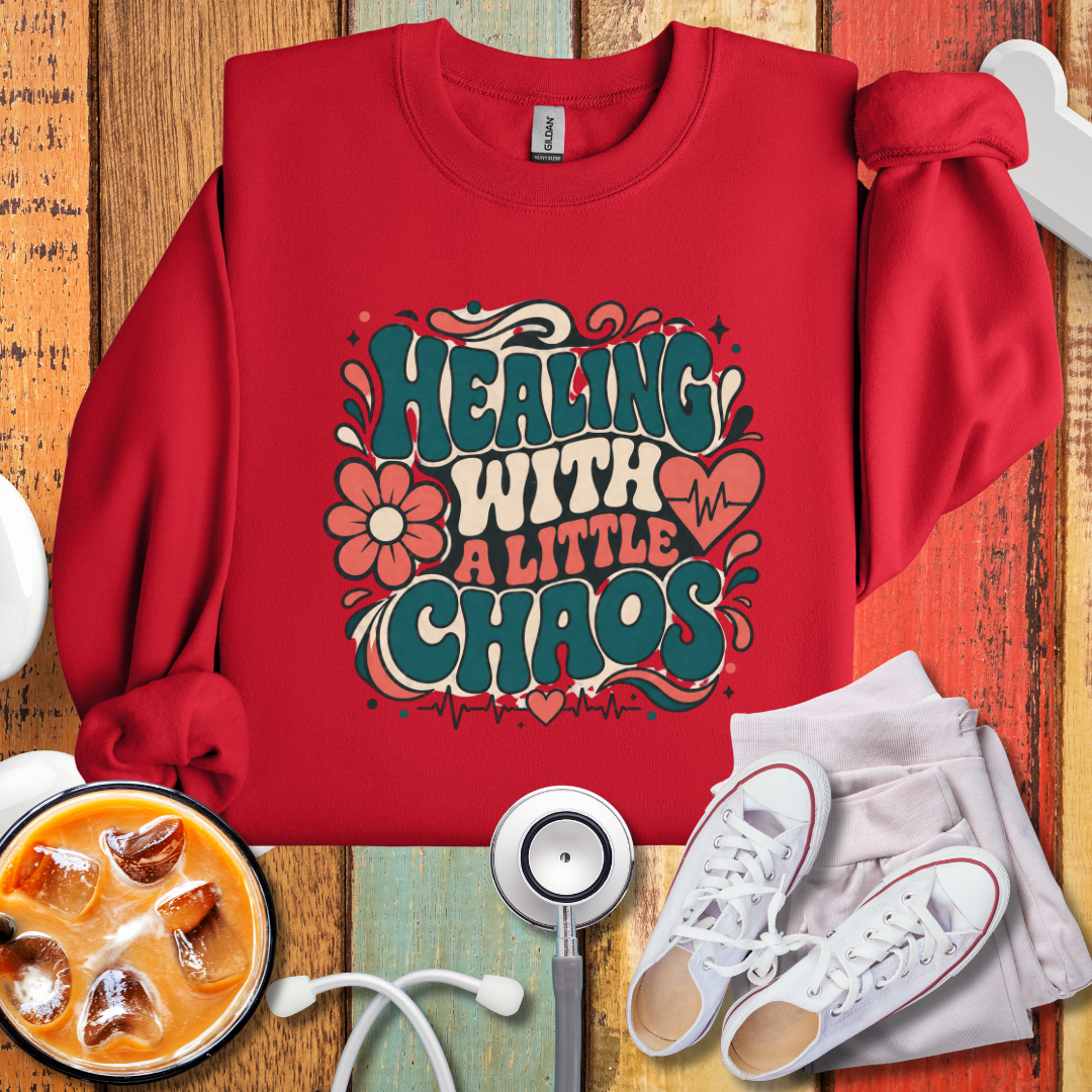 Healing With a Little Chaos Crewneck Sweatshirt
