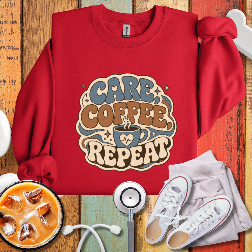 Care Coffee Repeat Sweatshirt