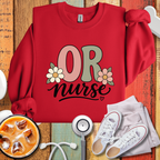 OR Nurse Floral Sweatshirt