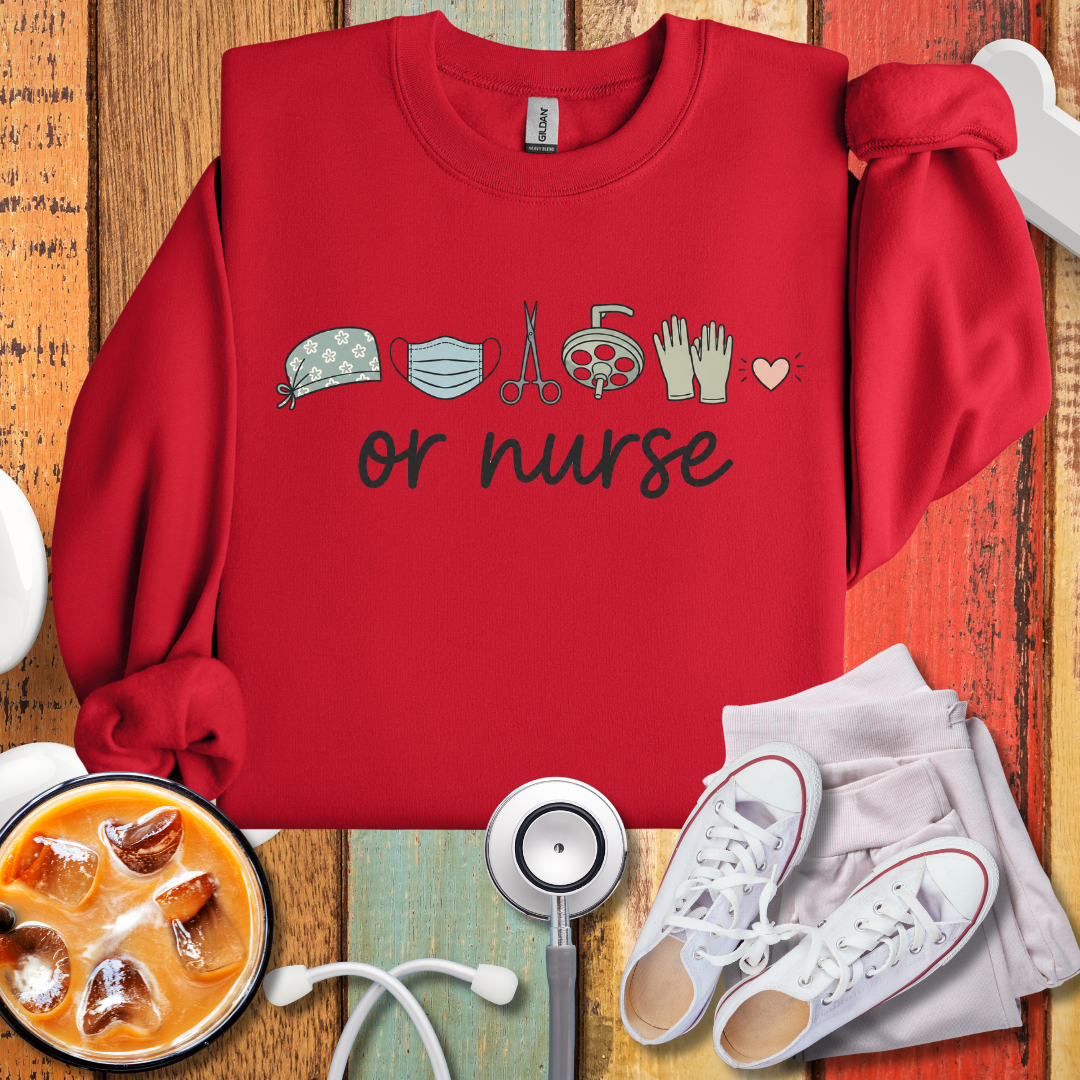 OR Nurse Cute Medical Icons Sweatshirt