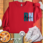 RN Nurse Crewneck Sweatshirt — Personalized 'RN' with Name