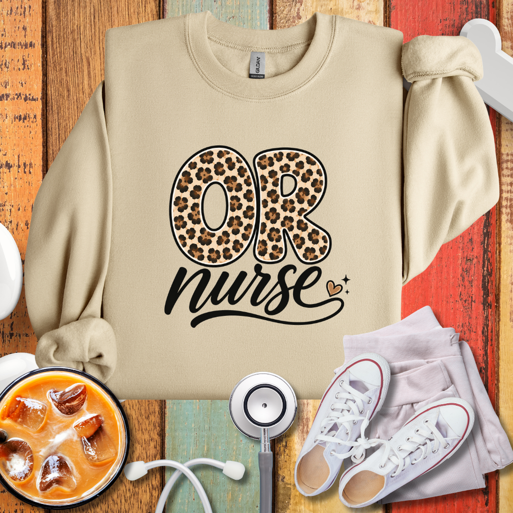 OR Nurse Leopard Print Sweatshirt
