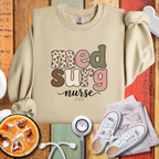 MedSurg Nurse Leopard Accent Sweatshirt