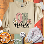 OR Nurse Floral Sweatshirt