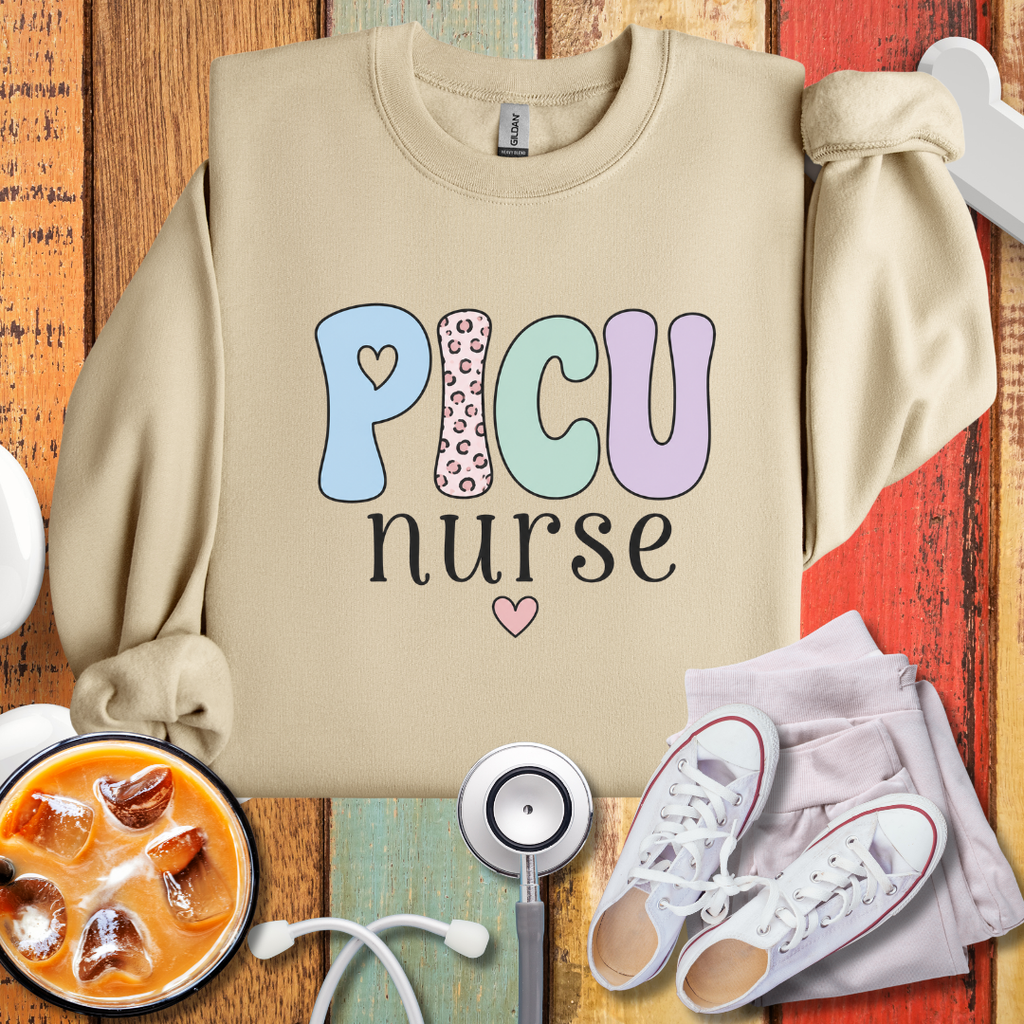 PICU Nurse Pastel Sweatshirt