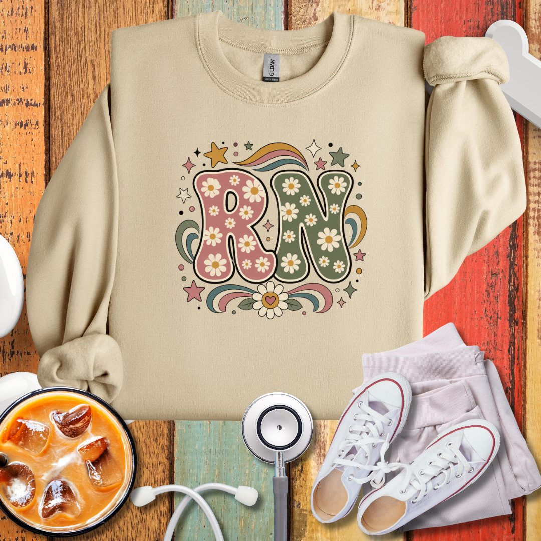 RN Cute Flowery Sweatshirt