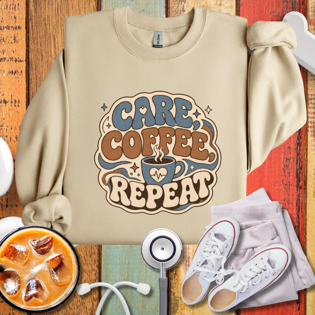 Care Coffee Repeat Sweatshirt