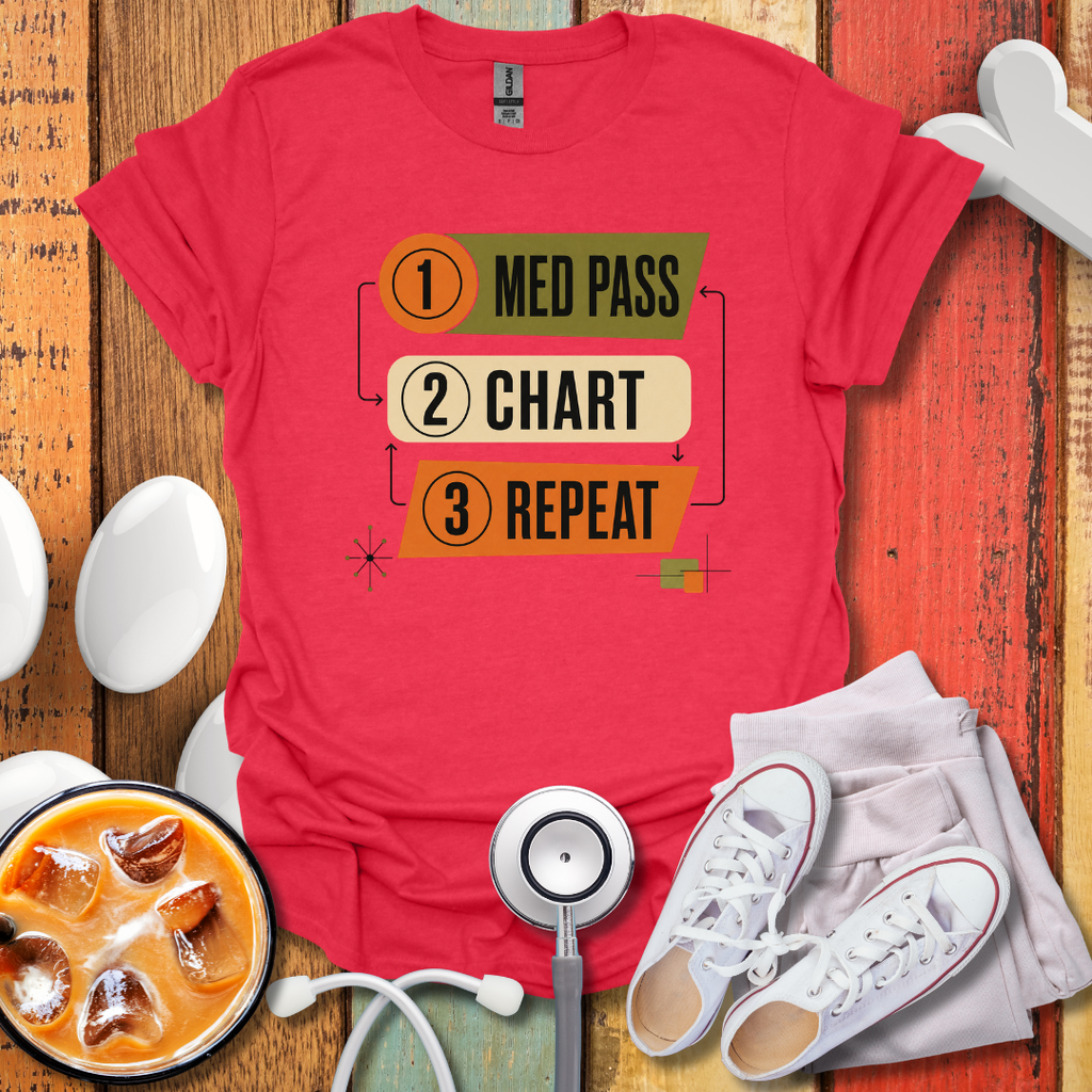 Med Pass Chart Repeat T-Shirt
