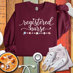 Registered Nurse Flowery Sweatshirt