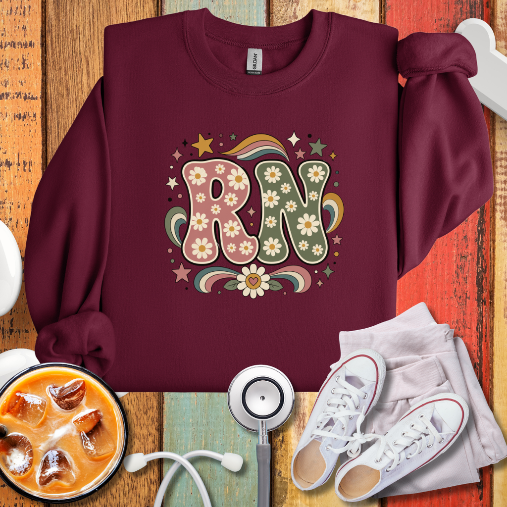 RN Cute Flowery Sweatshirt
