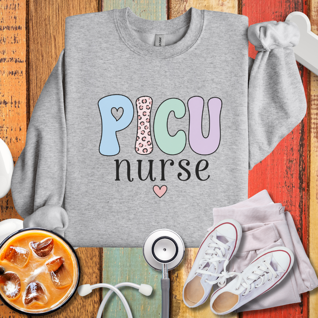 PICU Nurse Pastel Sweatshirt