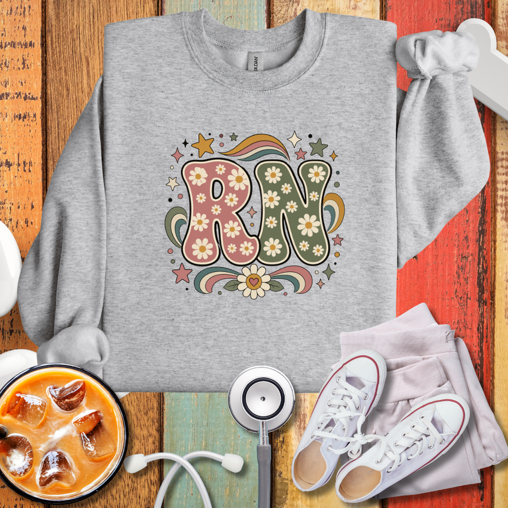 RN Cute Flowery Sweatshirt